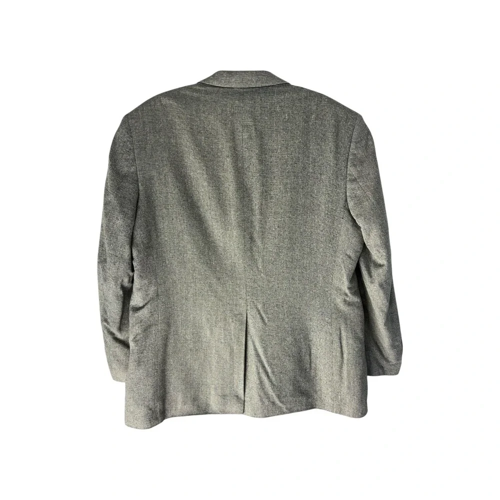 Meeting Street‎ Men's 100% Silk Tweed Blazer Jacket Gray Classic Fit